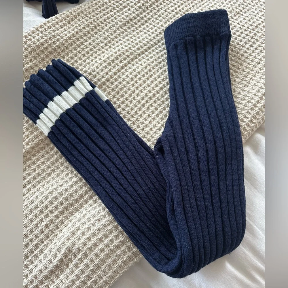 Sincerely Jules Navy and White Knit Sweater and Pant Lounge Set - Size Small - Picture 8 of 11